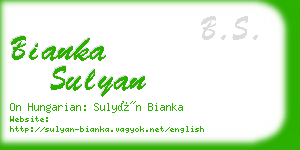 bianka sulyan business card